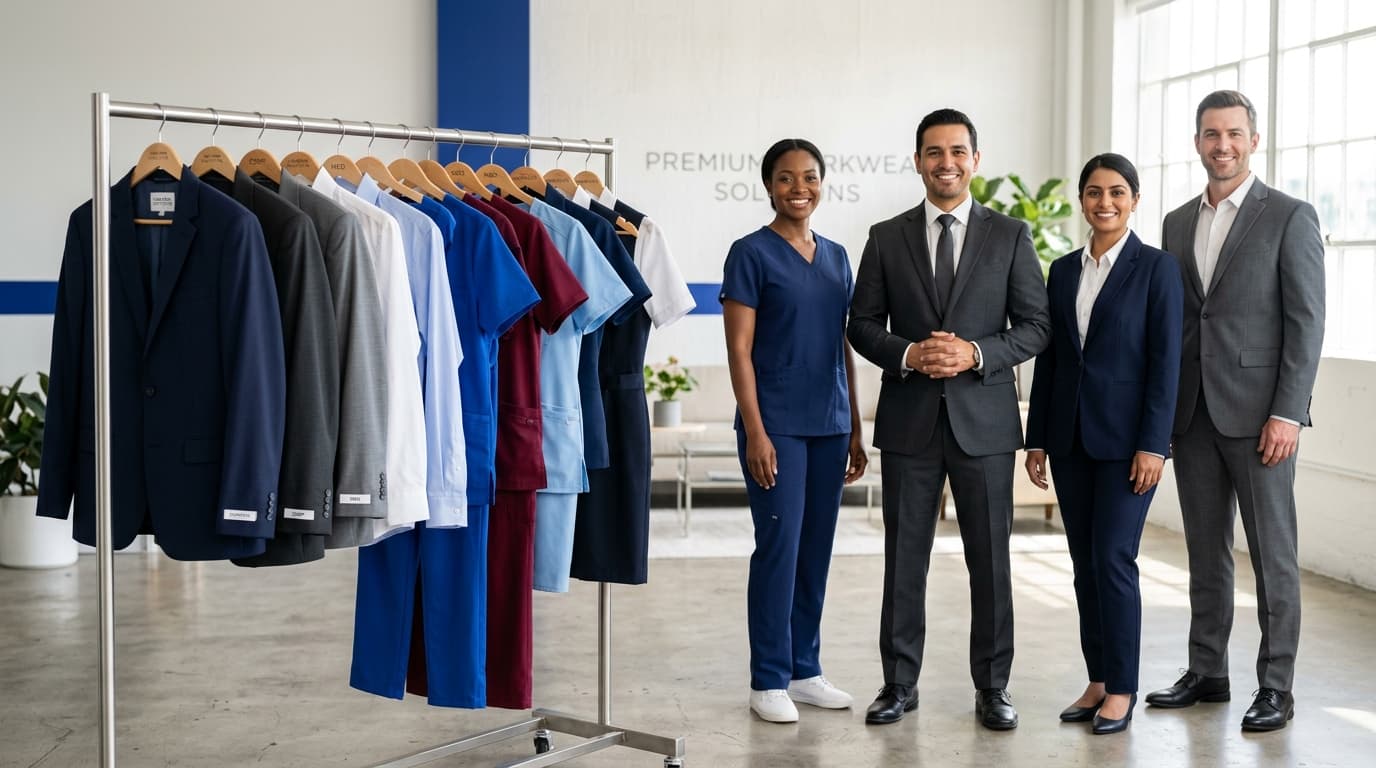Hospo Medi Care premium uniform collections across medical, hospitality, and corporate industries